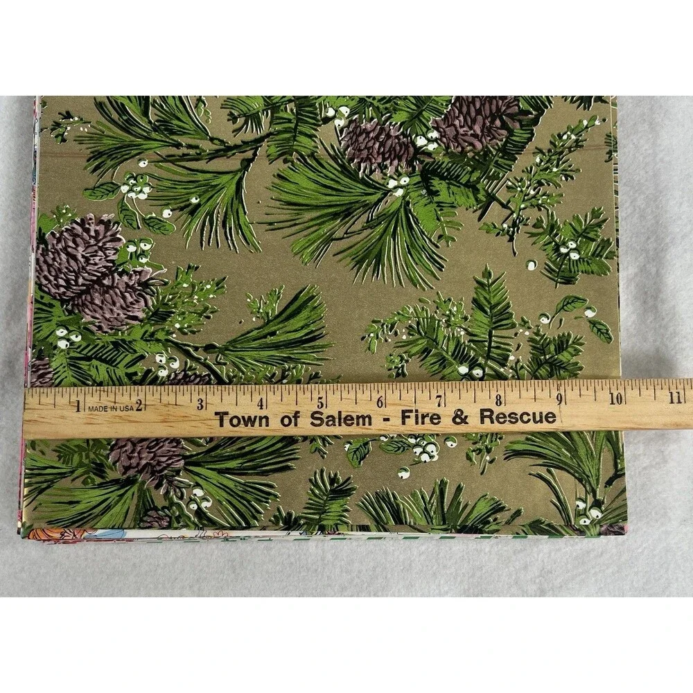 Vintage Folded Wrapping Paper Christmas Designs Lot of 36 Sheets in Original Box